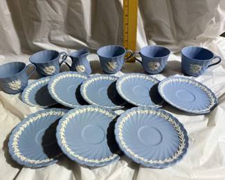 Wedgwood 8 Saucers, 5 Cups, 1 Creamer $60.00
