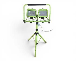 Lot #163 - Power Light Dual Floodlight Work Light on Adjustable Tripod Stand - Heavy Duty Construction