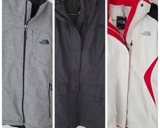 Lot #220 - The North Face Women's Size Medium Jackets: Fleece-Lined Shell, Raincoat, & Wind Breaker