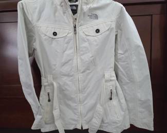 Lot #103 - The North Face Women's White DryVent Hooded Jacket Small Outdoor Waterproof Coat