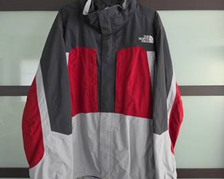 Lot #110 - The North Face HyVent L/G Men's Outdoor Waterproof Jacket Red Grey Black