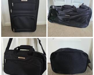 Lot #44 - Embark Black Softside Carry-On Luggage Set with Multiple Compartments