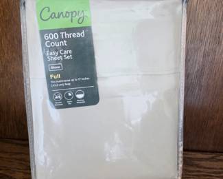 Lot #22 - Canopy 600 Thread Count Full Easy Care Sheet Set Stone Color