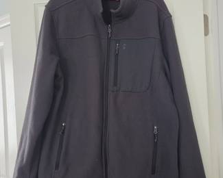 Lot #75 - Free Country Men's XL Fleece Jacket Gray Full Zip Outdoor Casual Wear