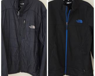 Lot #225 - The North Face Men's Size Large Jackets - Primaloft Insulated & Softshell with Zip Pockets