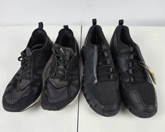 Lot #118 - Reebok Men's Black Running Shoes Size 12 - Print Smooth Clip ULTK Running Shoes, ZigWild Trail 6
