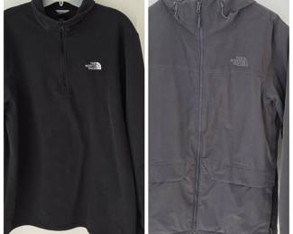 Lot #228 - The North Face Men's Large Outdoor Jackets Fleece Pullover & Lightweight Hooded Shell