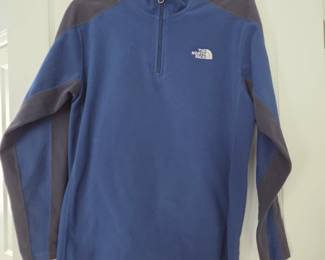 Lot #80 - The North Face Boys XL Half-Zip Fleece Pullover - Blue and Gray Outdoor Jacket