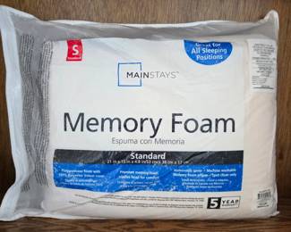 Lot #30 - Mainstays Standard Memory Foam Pillow with Premium Comfort