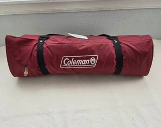 Lot #55 - Coleman Inflatable Camping Mattress Pad with Carry Bag Model 894PF211 Nylon Foam