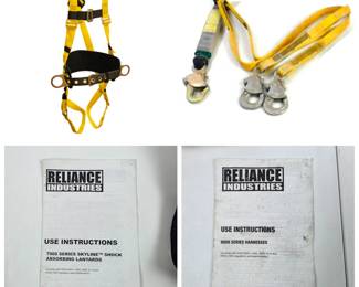 Lot #136 - Reliance Industries 7000 Series Skyline Shock Absorbing Lanyards & 8000 Series Harnesses Safety Equipment