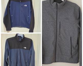 Lot #224 - The North Face Men's Size Medium 2 Fleece Softshell Jackets + 1 Gray Outdoor Performance Jacket