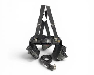 Lot #143 - Clemens Professional Tool Belt Harness with Suspenders and Pouches - Heavy Duty Construction