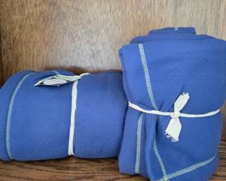 Lot #27 - Room Essentials Blue Fleece Throw Blankets Soft Cozy Warm