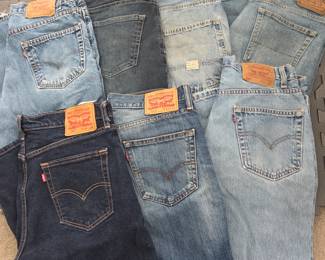 Lot #84 - Levi's Vintage Denim Jeans Lot 505 511 550 559 Models - Classic Blue & Black Jeans - Men's 34 x 32
