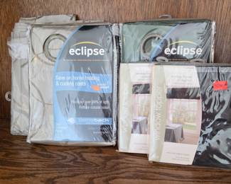 Lot #38 - Eclipse Window Drapery Panels & Window Topper Shades Energy Efficient Thermal Home Décor