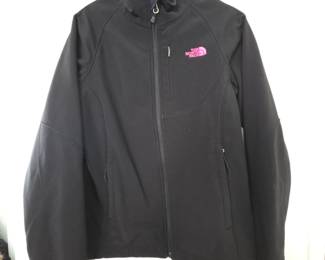 Lot #105 - The North Face Black Soft Shell Jacket with Pink Logo, Women's Size Medium