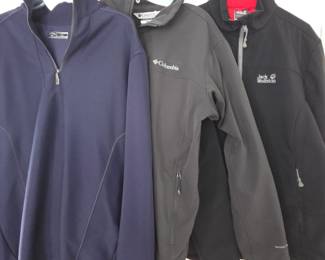 Lot #101 - Callaway, Columbia & Jack Wolfskin Lightweight Jackets - Performance Softshell & Fleece Layers - Men's Large