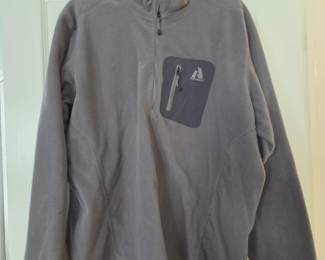 Lot #73 - First Ascent Eddie Bauer Whittaker Men's X-Large Gray Fleece Quarter-Zip Pullover with Zip Chest Pocket