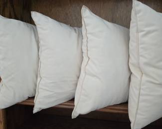 Lot #29 - Brentwood Originals 18in Square Polyester Fiber Filled Throw Pillows Butter Yellow