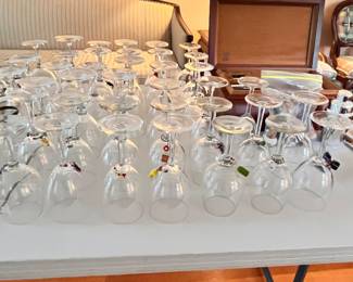 Variety of wine and cocktail glasses