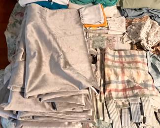 Variety of sheets and linens