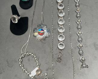 This group not only includes native sterling silver. Turquoise, quartz, one piece of Brighton. And even a Constantino bracelet.!!!