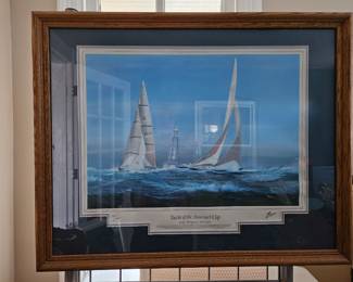 Yachts of America's Cup The Twelve Meter Special Edition Signed Tim Thompson