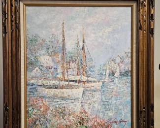 Harbor Scene Seascape Oil Paintings