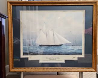 Yachts of America's Cup The Schooner Special Edition Signed Tim Thompson