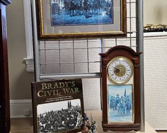 Mort Kunsler Framed Prints , Civil War Book, Clock and Statues