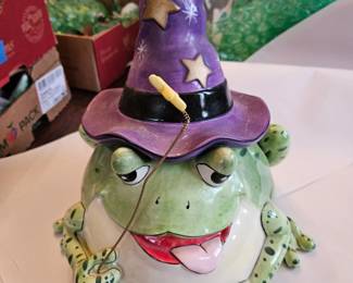 With Frog Cookie Jar