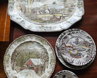 Johnson Brother & Yorkshire Ironstone platter and plates