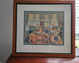 P. Buckley Moss Framed and numbered print.