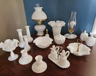 Hobnail Milk Glass