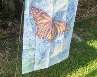 Garden flag with stand