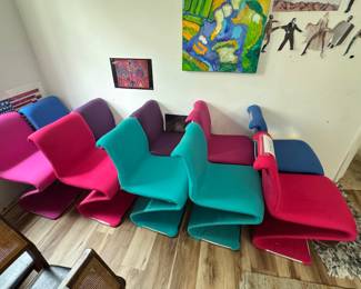 1970 designer- Gastone Renaldi Z chairs.  Set of 10