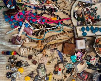 Art necklaces- most jewelry was purchased in art museum, galleries