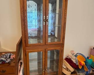 Glass front and sides curio cabinet