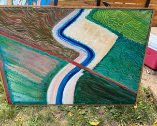 Large framed painting 