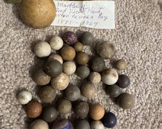Vintage clay marbles