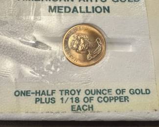 Marion Anderson American Arts Gold Medallion 15.55 gram fine gold