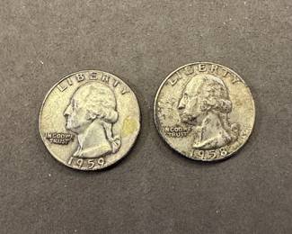 1958 D& 1959 D Quarters