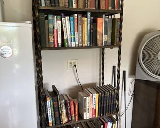 Very fine Mid Century solid steel book shelves (2 matching, sold seperately)