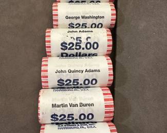 $25 Rolled Presidential Dollars