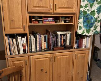 books and cabinet