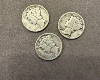 1934, 35, & 36 Mercury Dimes