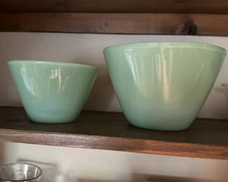 Pair Vintage Fire King Bowls