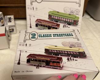 Miniature collectible streetcars