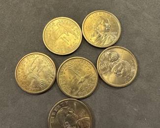 5 Liberty Sacajawea Dollars